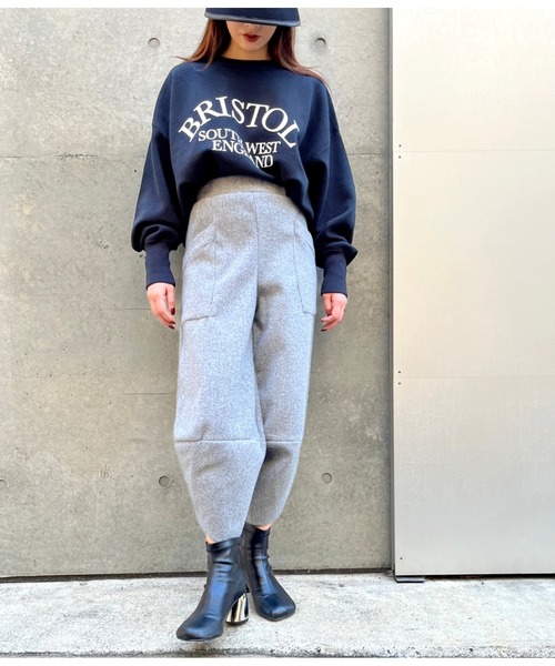 Settimissimo（セッティミッシモ）の「ITALYウールタッチ ビッグポケット バルーン シルエット パンツ（その他パンツ・レディース・ベージュ/グレー・FREE）」の11枚目の写真