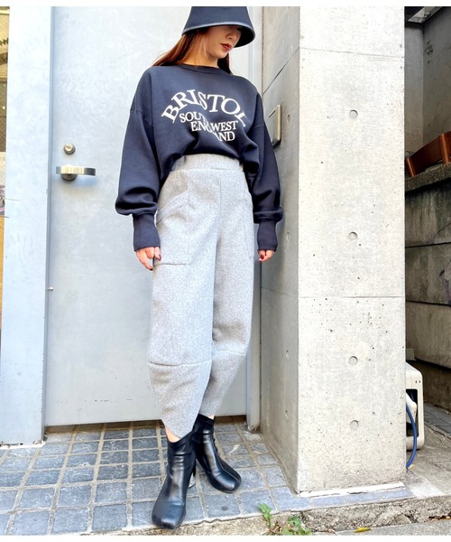 Settimissimo（セッティミッシモ）の「ITALYウールタッチ ビッグポケット バルーン シルエット パンツ（その他パンツ・レディース・ベージュ/グレー・FREE）」の14枚目の写真