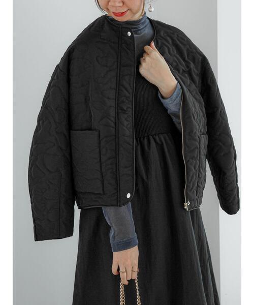 Te chichi(テチチ)の「パターンキルティングジップブルゾン(ブルゾン・レディース・ブラック/オフホワイト・F)」の11枚目の写真