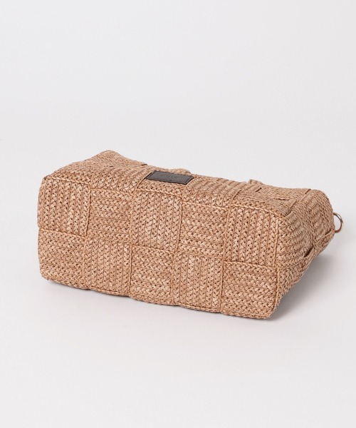 BAYFLOW（ベイフロー）の「[ファスナー付き]ロゴショルダーザツザイメッシュ（トートバッグ・レディース・ライトブラウン/ナチュラル・FREE）」の15枚目の写真