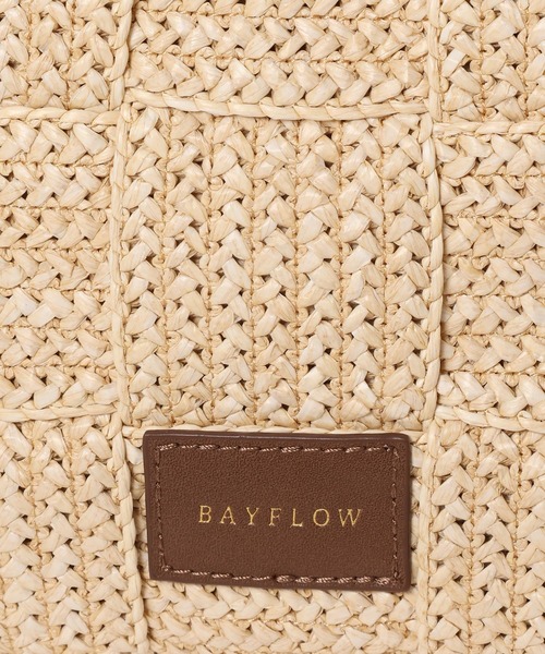 BAYFLOW（ベイフロー）の「[ファスナー付き]ロゴショルダーザツザイメッシュ（トートバッグ・レディース・ライトブラウン/ナチュラル・FREE）」の16枚目の写真