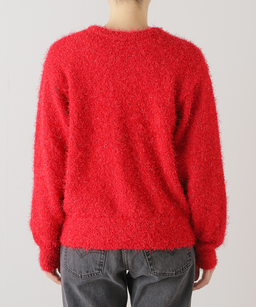 JOURNAL STANDARD（ジャーナルスタンダード）の「フェザーヤーン2WAYカーディガン（カーディガン/ボレロ・レディース・レッド/ブラック・FREE）」の13枚目の写真