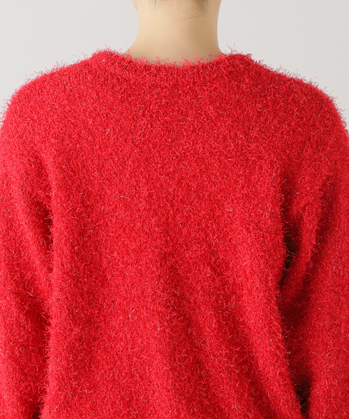 JOURNAL STANDARD（ジャーナルスタンダード）の「フェザーヤーン2WAYカーディガン（カーディガン/ボレロ・レディース・レッド/ブラック・FREE）」の15枚目の写真