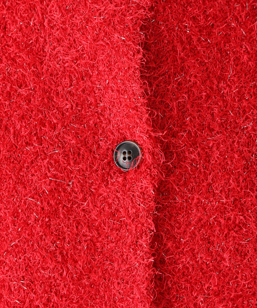 JOURNAL STANDARD（ジャーナルスタンダード）の「フェザーヤーン2WAYカーディガン（カーディガン/ボレロ・レディース・レッド/ブラック・FREE）」の3枚目の写真