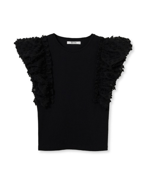 SNIDEL（スナイデル）の「シアースリーブリブカットソー（Tシャツ/カットソー・レディース・ホワイト/ピンクベージュ/ブラック・FREE）」の15枚目の写真