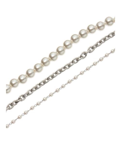 EVRIS（エヴリス）の「PEARL CHAIN3連ネックレス（ネックレス・レディース・シルバー/ゴールド・FREE）」の3枚目の写真