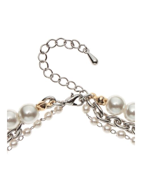EVRIS（エヴリス）の「PEARL CHAIN3連ネックレス（ネックレス・レディース・シルバー/ゴールド・FREE）」の5枚目の写真