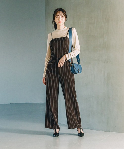 Andemiu(アンデミュウ)の「ベスト×サロペット2ピース100674(パンツドレス・レディース・ベージュ/ブラック/ラベンダー・FREE)」の21枚目の写真