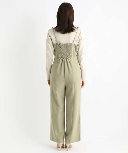 Andemiu(アンデミュウ)の「ベスト×サロペット2ピース100674(パンツドレス・レディース・ベージュ/ブラック/ラベンダー・FREE)」の9枚目の写真