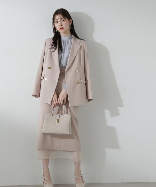 PROPORTION BODY DRESSING（プロポーションボディドレッシング）の「シアーレイヤードアイラインスカート / 1214120206（スカート・レディース・ベージュ/ダークグレー・MEDIUM/SMALL）」の16枚目の写真