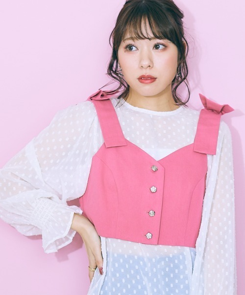 marun(マルン)の「<大きいサイズ> シフォンドビーブラウス marun(シャツ/ブラウス・レディース・オフホワイト・4L/5L/L/LL/3L)」の10枚目の写真