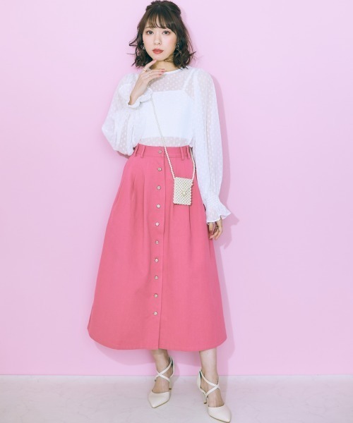 marun(マルン)の「<大きいサイズ> シフォンドビーブラウス marun(シャツ/ブラウス・レディース・オフホワイト・4L/5L/L/LL/3L)」の12枚目の写真