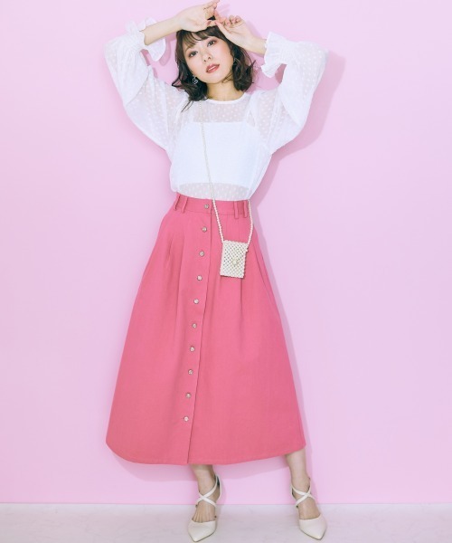 marun(マルン)の「<大きいサイズ> シフォンドビーブラウス marun(シャツ/ブラウス・レディース・オフホワイト・4L/5L/L/LL/3L)」の14枚目の写真