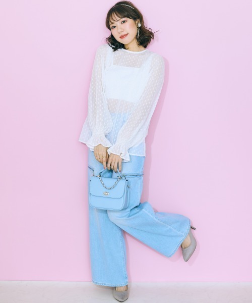marun(マルン)の「<大きいサイズ> シフォンドビーブラウス marun(シャツ/ブラウス・レディース・オフホワイト・4L/5L/L/LL/3L)」の13枚目の写真