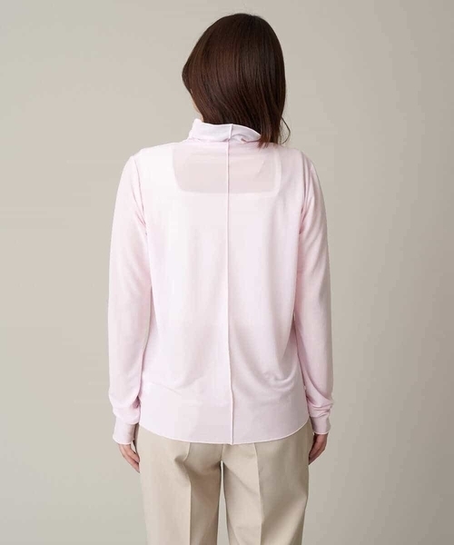 a.v.v（アーヴェヴェ）の「シアーハイネックトップス（Tシャツ/カットソー・レディース・アイボリー/ホワイト/チャコールグレー/ライトピンク・38/36/42/34/40）」の13枚目の写真