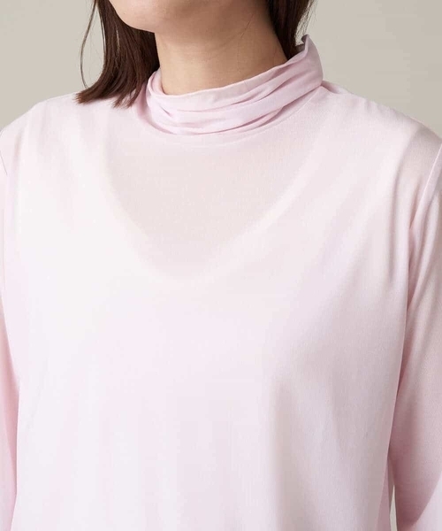 a.v.v（アーヴェヴェ）の「シアーハイネックトップス（Tシャツ/カットソー・レディース・アイボリー/ホワイト/チャコールグレー/ライトピンク・38/36/42/34/40）」の14枚目の写真