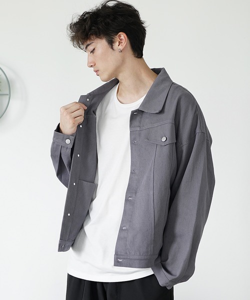 MinoriTY】カラーデニムジャケット ジージャン メンズ オーバー