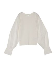 【新品】ホワイト 襟付きニットTOPS✧ラグナムーン 好きの方にもꕥ LAGUNAMOON｜ラグナムーンのニット/セーター（ホワイト/白色系