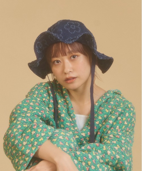 kaorinomori(カオリノモリ)の「kaorinomori リルニームハット / カオリノモリ(ハット・レディース・ネイビー/ブラック/ライトブルー・M/57.5cm)」の21枚目の写真