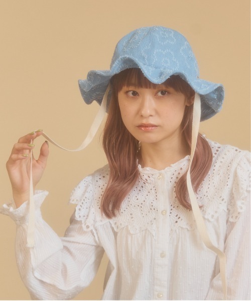 kaorinomori(カオリノモリ)の「kaorinomori リルニームハット / カオリノモリ(ハット・レディース・ネイビー/ブラック/ライトブルー・M/57.5cm)」の14枚目の写真