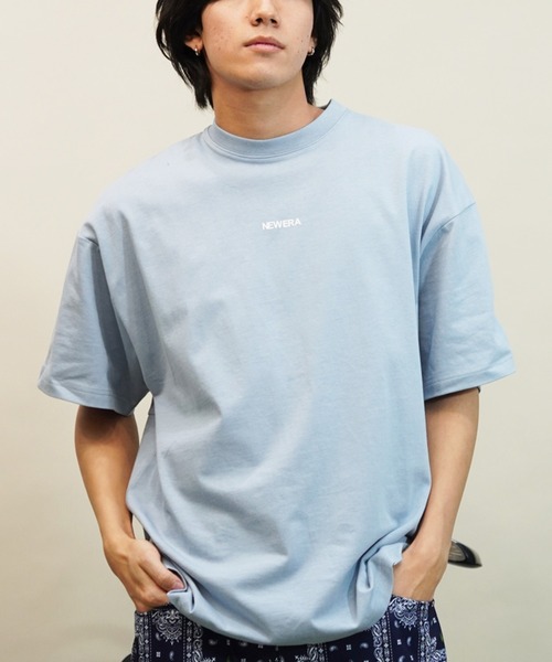 NEW ERA(ニューエラ)の「NEW ERA/ニューエラ 半袖Tシャツ オーバーサイズ バックプリント 14121871/14121872/14121873/14121874(Tシャツ/カットソー・メンズ・ホワイト/ストーン/ライトブルー/ブラック・M/L/XL/2XL)」の1枚目の写真