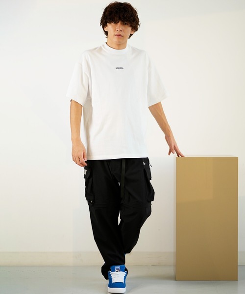 NEW ERA(ニューエラ)の「NEW ERA/ニューエラ 半袖Tシャツ オーバーサイズ バックプリント 14121871/14121872/14121873/14121874(Tシャツ/カットソー・メンズ・ホワイト/ストーン/ライトブルー/ブラック・M/L/XL/2XL)」の14枚目の写真