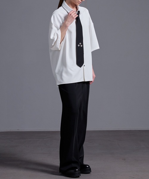 Loose/ルース（ルース）の「メタルパーツ モードネクタイ（ネクタイ・メンズ・ブルー系/グレー系/グレー/ブラック・FREE）」の9枚目の写真