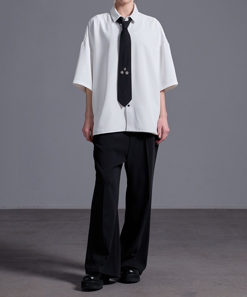 Loose/ルース（ルース）の「メタルパーツ モードネクタイ（ネクタイ・メンズ・ブルー系/グレー系/グレー/ブラック・FREE）」の10枚目の写真