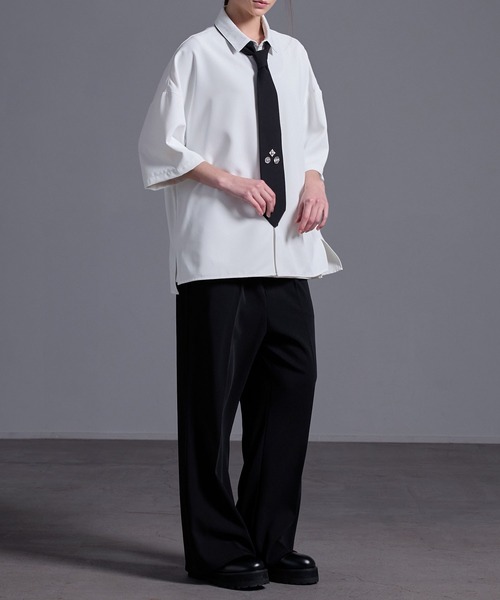 Loose/ルース（ルース）の「メタルパーツ モードネクタイ（ネクタイ・メンズ・ブルー系/グレー系/グレー/ブラック・FREE）」の13枚目の写真