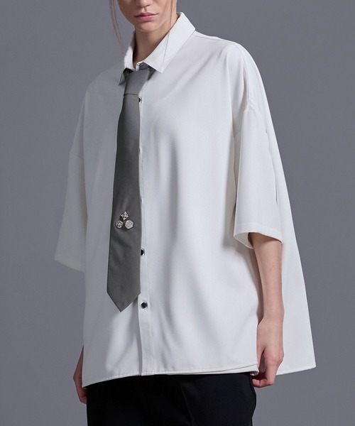 Loose/ルース（ルース）の「メタルパーツ モードネクタイ（ネクタイ・メンズ・ブルー系/グレー系/グレー/ブラック・FREE）」の14枚目の写真