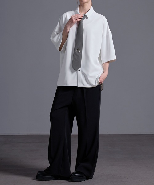 Loose/ルース（ルース）の「メタルパーツ モードネクタイ（ネクタイ・メンズ・ブルー系/グレー系/グレー/ブラック・FREE）」の21枚目の写真