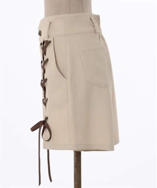 axes femme POETIQUE(アクシーズファムポエティック)の「レースアップショートパンツ(その他パンツ・レディース・ネイビー/ブラック/ベージュ・MEDIUM)」の7枚目の写真