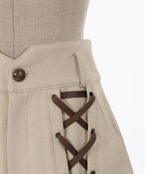 axes femme POETIQUE(アクシーズファムポエティック)の「レースアップショートパンツ(その他パンツ・レディース・ネイビー/ブラック/ベージュ・MEDIUM)」の9枚目の写真