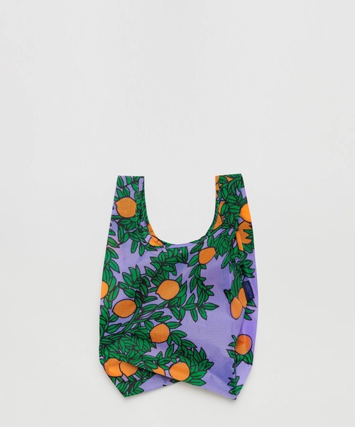 BAGGU BABY エコバック　ミディアム　チェック　オレンジ　黄色　パープル BAGGU BABY エコバック ミディアム チェック オレンジ 黄色