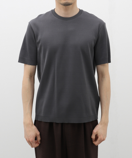 HERNO（ヘルノ）の「【HERNO / ヘルノ】Jersey Knit effect T-Shirt（Tシャツ/カットソー・メンズ・グレー/ホワイト/ベージュ系その他/ネイビー・44/46/48/50/52/42）」の2枚目の写真