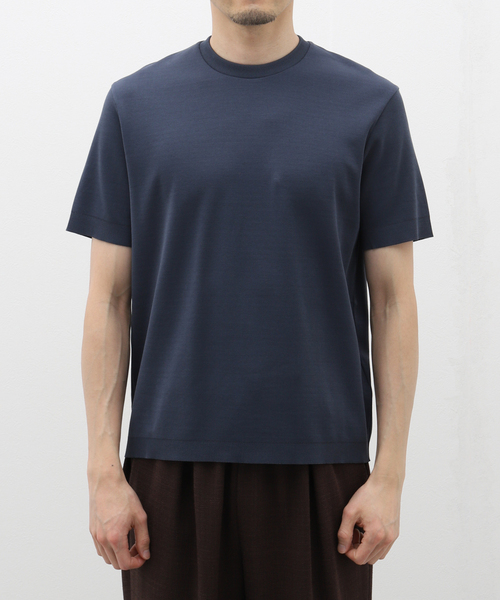 HERNO（ヘルノ）の「【HERNO / ヘルノ】Jersey Knit effect T-Shirt（Tシャツ/カットソー・メンズ・グレー/ホワイト/ベージュ系その他/ネイビー・44/46/48/50/52/42）」の6枚目の写真