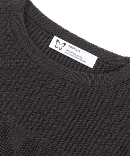 tシャツ A'GEM/9 × .kom 「 FANCY CLUB/ファンシークラブ」 INNOCENCE KNIT TEE/ニットTシャツ レディース A'GEM/9 × .kom 『 FANCY CLUB/ファンシークラブ』 INNOCENCE