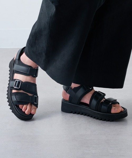 SETUP7（セットアップセブン）の「【HAUS】厚底SHARK SOLE STRAP SANDALS　シャークソールストラップサンダル（サンダル・メンズ・ブラック/グレー・M/L/LL）」の20枚目の写真