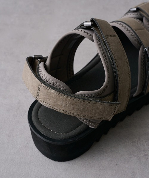 SETUP7（セットアップセブン）の「【HAUS】厚底SHARK SOLE STRAP SANDALS　シャークソールストラップサンダル（サンダル・メンズ・ブラック/グレー・M/L/LL）」の15枚目の写真