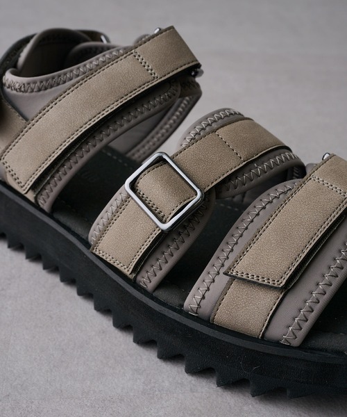 SETUP7（セットアップセブン）の「【HAUS】厚底SHARK SOLE STRAP SANDALS　シャークソールストラップサンダル（サンダル・メンズ・ブラック/グレー・M/L/LL）」の14枚目の写真