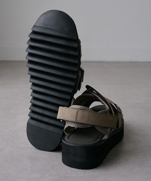 セール】【HAUS】厚底SHARK SOLE STRAP SANDALS シャークソール