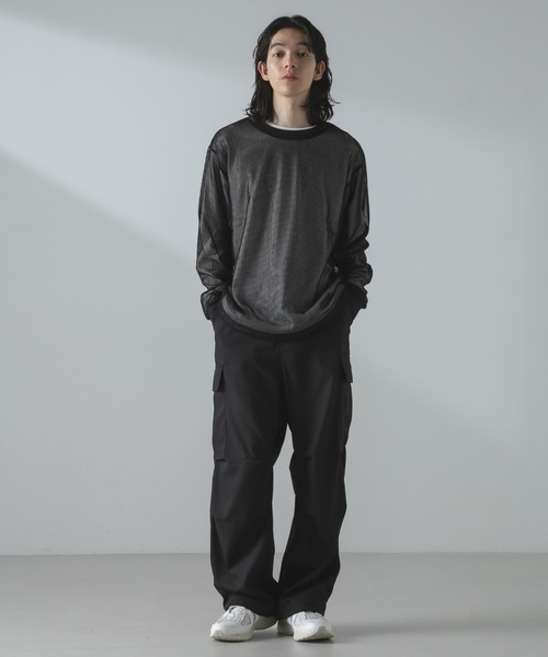 NANO universe(ナノユニバース)のアンサンブルメッシュTシャツ 長袖(アンサンブル)