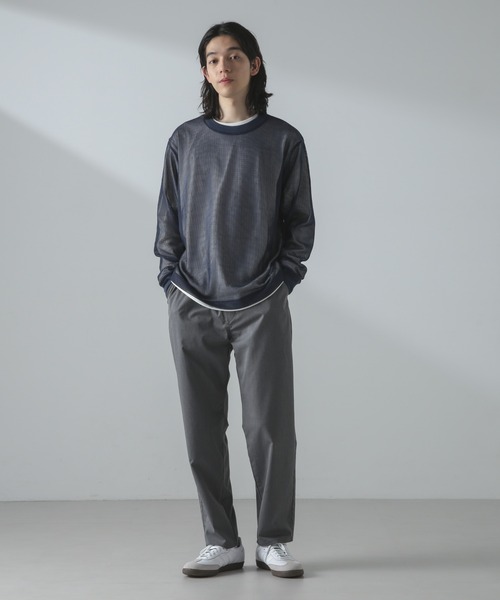 NANO universe(ナノユニバース)の「アンサンブルメッシュTシャツ 長袖(アンサンブル・メンズ・ネイビー/ブラック/ホワイト・S/M/L)」の10枚目の写真