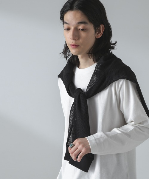 NANO universe(ナノユニバース)の「アンサンブルメッシュTシャツ 長袖(アンサンブル・メンズ・ネイビー/ブラック/ホワイト・S/M/L)」の5枚目の写真