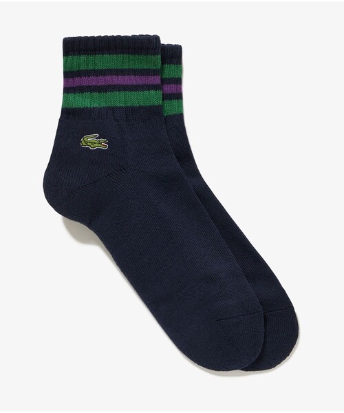 LACOSTE（ラコステ）の「ラインドアメリブショートソックス（22-24 25-27）（ソックス/靴下・メンズ・トリコロール/ベージュ/ネイビー/グレー/ブラック・27.0cm/24.0cm）」の12枚目の写真