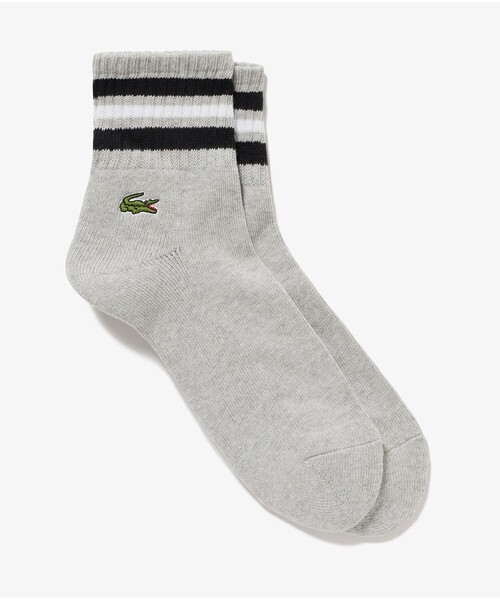 LACOSTE（ラコステ）の「ラインドアメリブショートソックス（22-24 25-27）（ソックス/靴下・メンズ・トリコロール/ベージュ/ネイビー/グレー/ブラック・27.0cm/24.0cm）」の10枚目の写真
