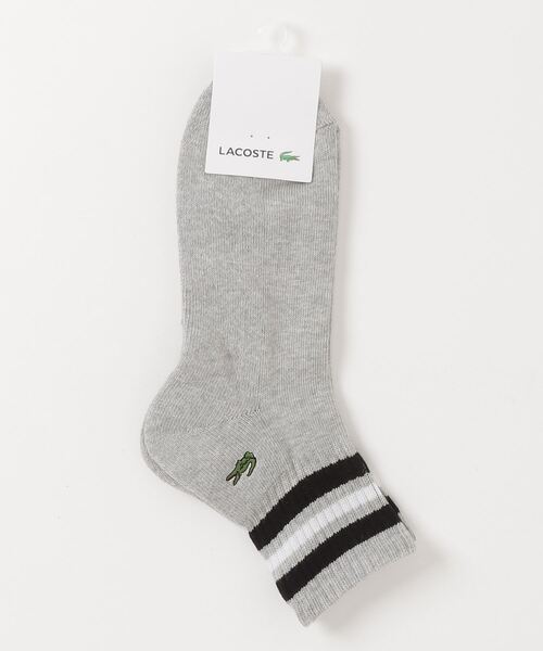 LACOSTE（ラコステ）の「ラインドアメリブショートソックス（22-24 25-27）（ソックス/靴下・メンズ・トリコロール/ベージュ/ネイビー/グレー/ブラック・27.0cm/24.0cm）」の6枚目の写真