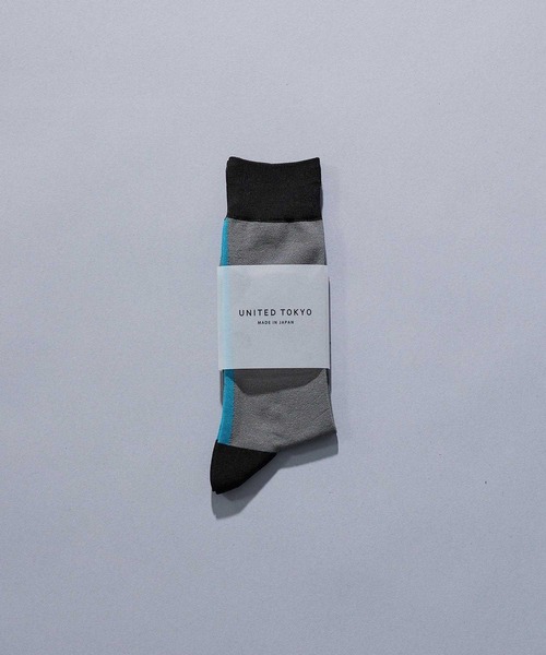 UNITED TOKYO（ユナイテッドトウキョウ）の「ラインブロッキングソックス（ソックス/靴下・メンズ・グレー/ブラック/ネイビー・FREE）」の6枚目の写真