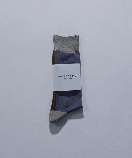 UNITED TOKYO（ユナイテッドトウキョウ）の「ラインブロッキングソックス（ソックス/靴下・メンズ・グレー/ブラック/ネイビー・FREE）」の8枚目の写真