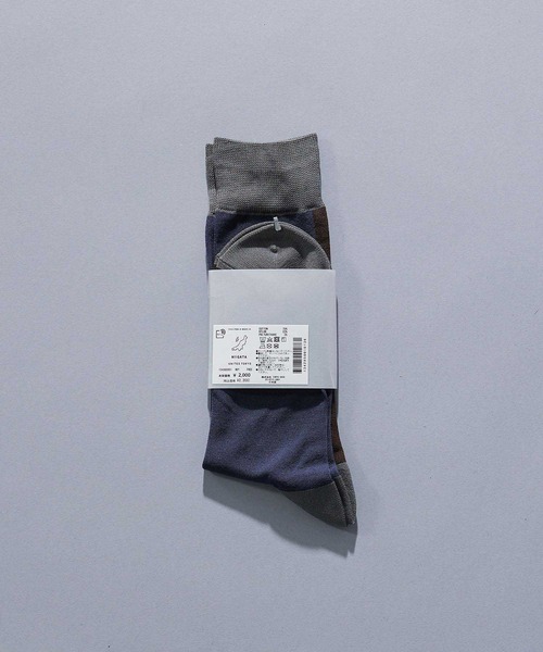 UNITED TOKYO（ユナイテッドトウキョウ）の「ラインブロッキングソックス（ソックス/靴下・メンズ・グレー/ブラック/ネイビー・FREE）」の9枚目の写真